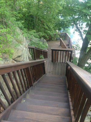 Multi-level Staircase to Lake