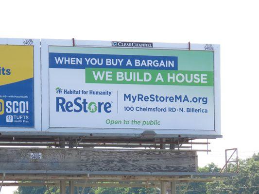 Habitat ReStore 100 Chelmsford No.Billerica sells new/donated items & uses proceeds to build affordable homes in our communities.