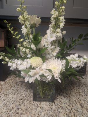 Front of sympathy arrangement