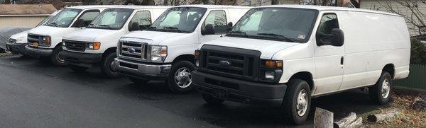 Part of our fleet of delivery vehicles