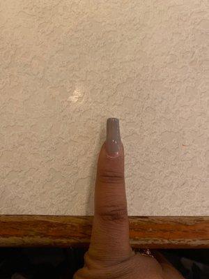 A crooked & lumpy nail.