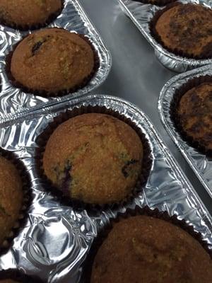 Greentea blueberry muffins. Gluten free, casein free, all natural and paleo friendly