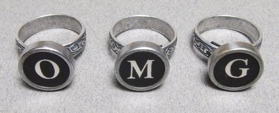 We make Typewriter key rings (only from un-repairable ones)