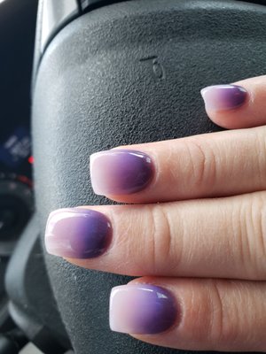 Purple & Lavender Acrylic Ombre.