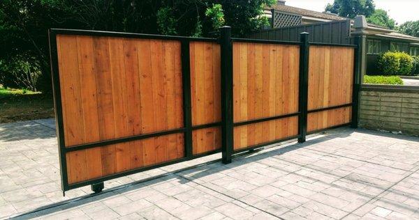 Gorgeous wooden gate install - Porter Ranch