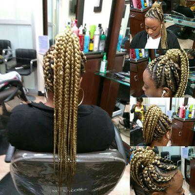 Feeder braids ponytail