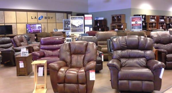 La-Z-Boy recliners at Slumberland Furniture in Willmar