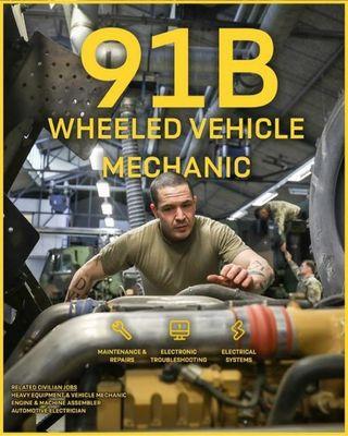 MOS 91B oversees vehicles' electrical systems, which includes wiring harness, starting and charging systems.