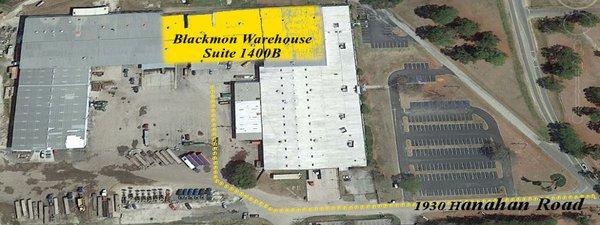 Aerial View of Warehouse