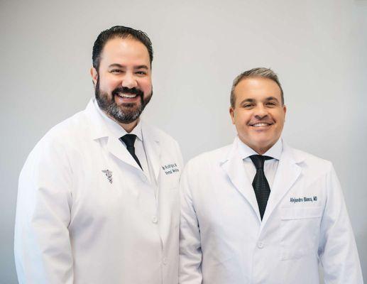 Dr. Ralph Rodriguez and Dr. Alejandro Blanco.  Board Certified in Internal Medicine.