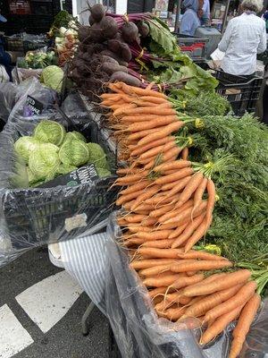 The Carrots, Cabbages, and Beets were just part of the crop at the Clement Street Farmers Market San Francisco