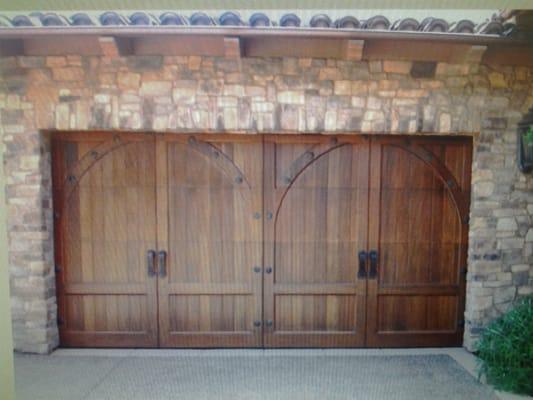 Gorgeous cedar doors!