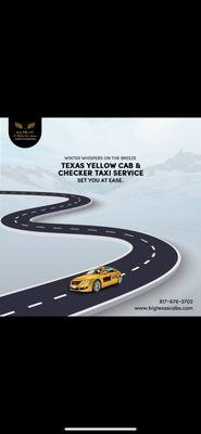 Texas Yellow Cab & Checker Taxi Service open 24 hours . All CC accepted.