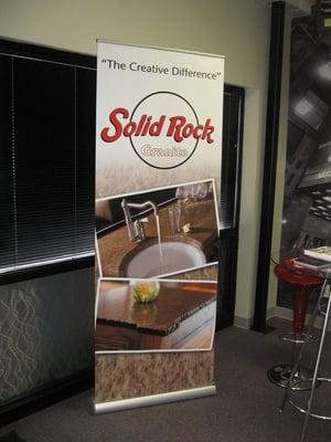 Solid Rock - Banner Stand - Great for events!