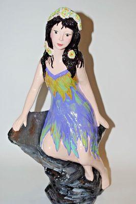 Fairy, Ceramic, Hand painted, Made in Syracuse, USA