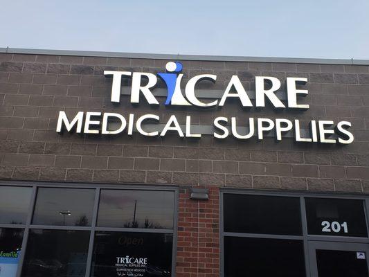 Store front with name - Tricare Medical Supplies