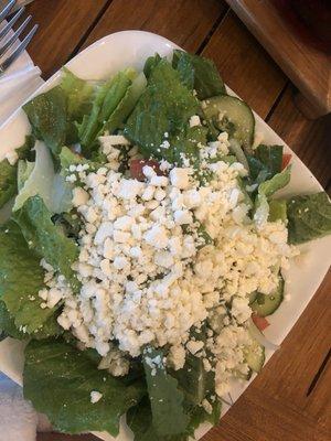 Greek salad with extra feta