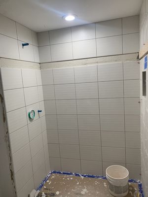 installing shower wall tiles Shower