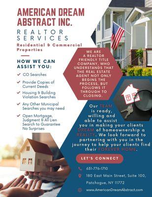 American Dream Abstract realtor services flyer