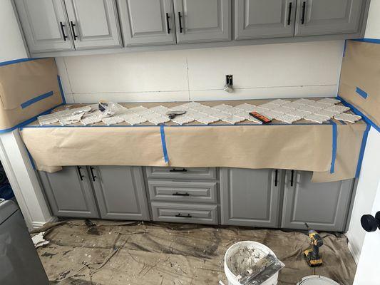 Prepping to put a backsplash