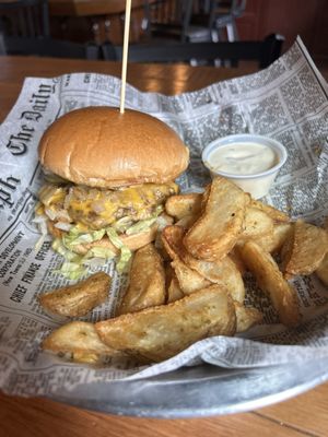 Better Mac Burger with Sour Cream and Chive Fries