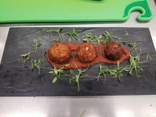 Pan Fried Stuffed Risotto Cakes