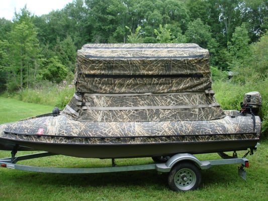 Custom fabricated boat cover