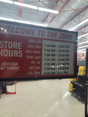 Store hours