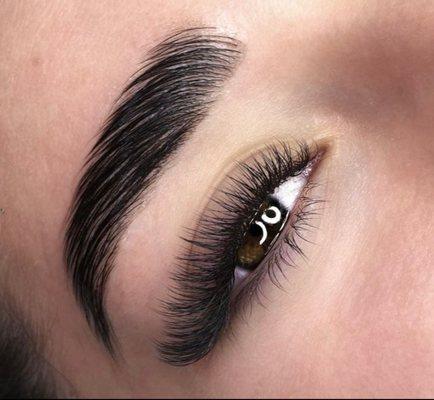 Volume lashes by Samara at Lashes By Katie & Skincare in Bethesda Maryland