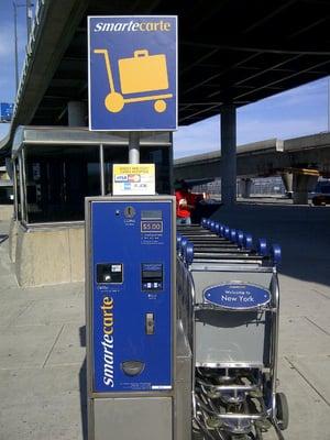 $5.00 per cart usage at JFK; LGA; EWR