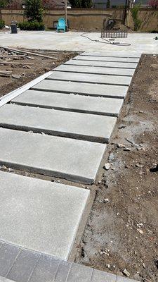 Custom concrete pavers.