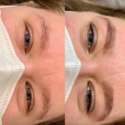 Brow wax and tint