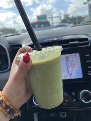 Gales daily dose of life smoothie. Really yummy and had sea moss