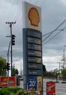 Gas prices on 3/1/15.