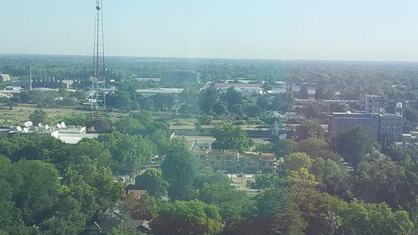 View FROM THE 16th floor. in the distance you can see, the California State Lottery building