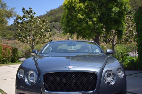 Bentley washed and waxed. Leather cleaned and treatment.