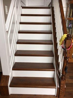 Custom Staircase refit in Manassas ... Turn old carpeted steps into this beautiful staircase ..