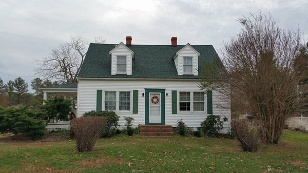 Certainteed Landmark Hunter Green shingles installed in Chaptico Maryland