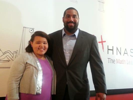 John Urschel (#64) of the Ravens is happy to support our mission!