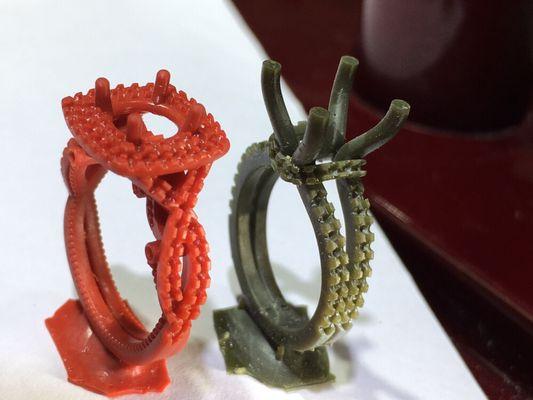 High resolution 3D printer produced models