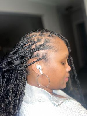 Boho knotless braids