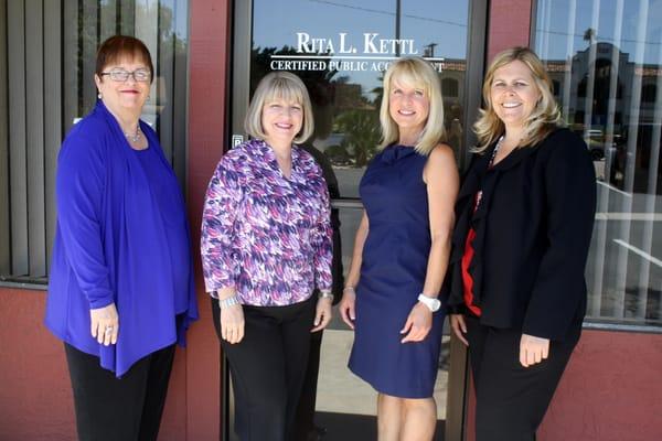 Our staff welcoming you to our office. From left to right: Linda DeSaverio, Kelly Payne, Rita Kettl, and Christine Miller