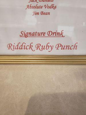 Also made a signature Mason's drink called the Riddick Ruby punch. They loved it..