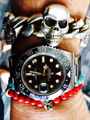 Skull & beads by King Baby watched by Rolex! Two of the best!