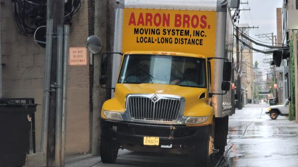 Aaron's truck is blocking the entrance to our garage. We called the number on the truck. It was nice someone picked up! But not nice...