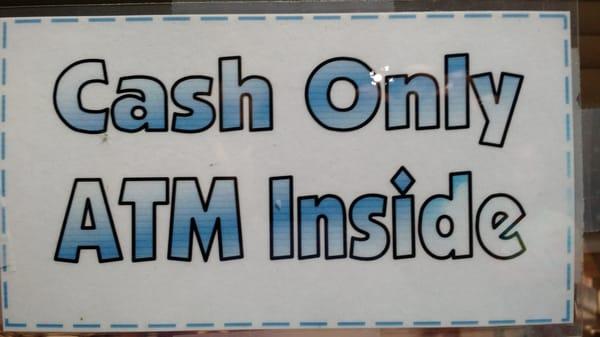 Cash only!!