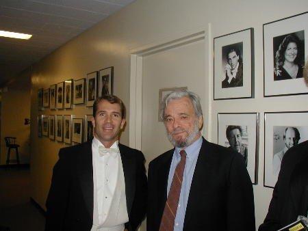 Peter backstage with Stephen Sondheim