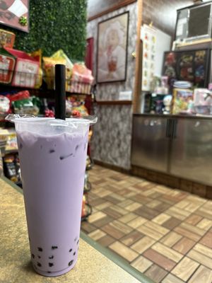 Taro Milk Tea with boba