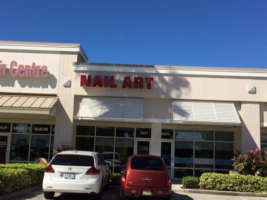 Wide shot of the facade of the store.