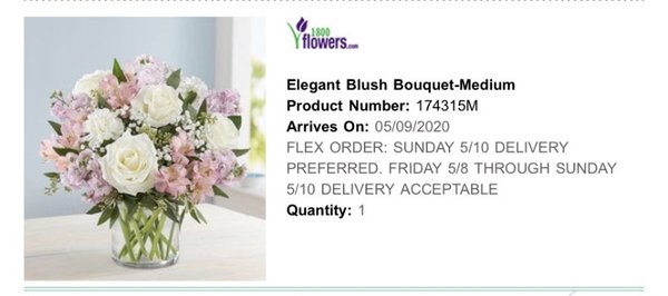 Flowers I ordered!